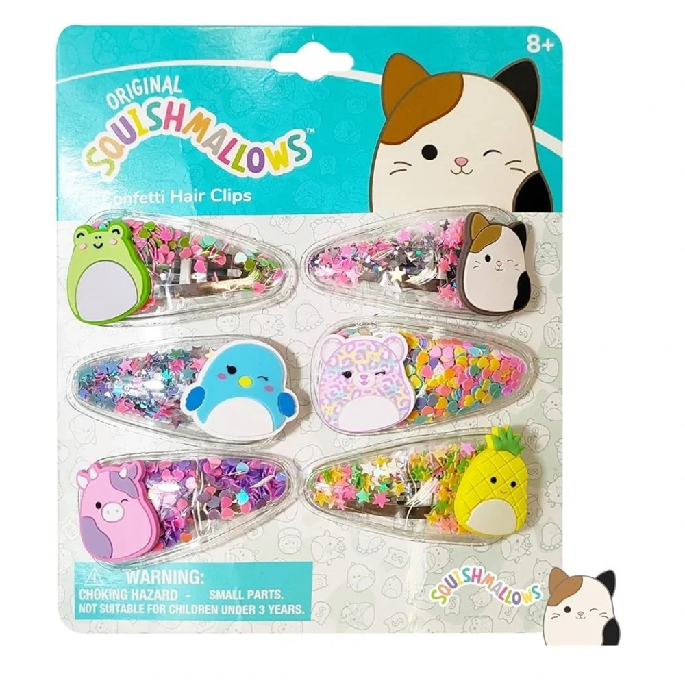 Squishmallows Confetti Hair Clips - Multicolor